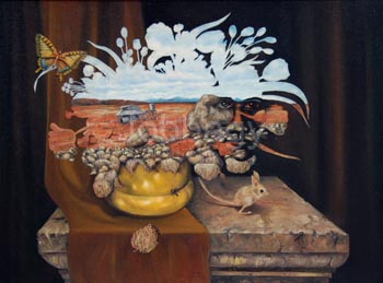 Outback still life 1991 61x46cm oil on canvas board